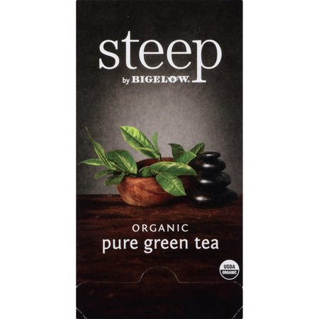 Bigelow Steep Tea, Pure Green, 0.91 oz Tea Bag, PK20 RCB17703